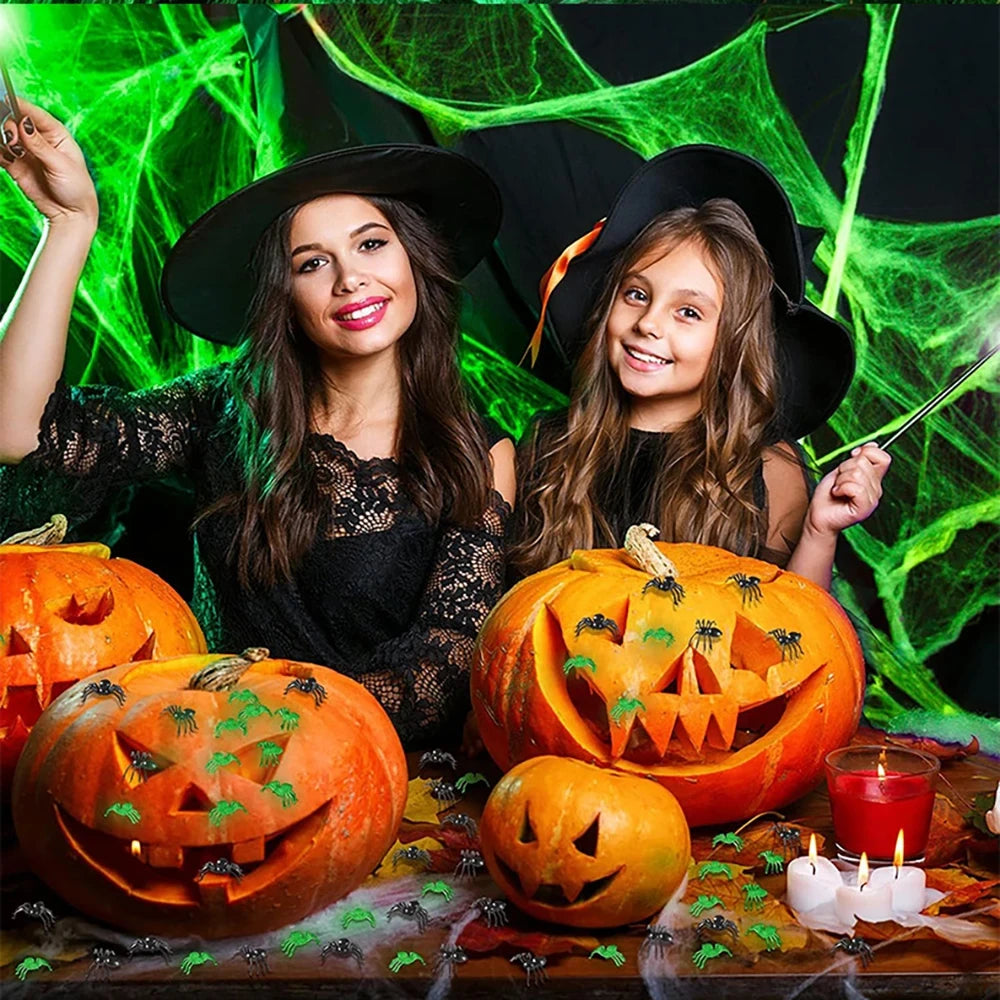 Glow In The Dark Halloween Spider Web
