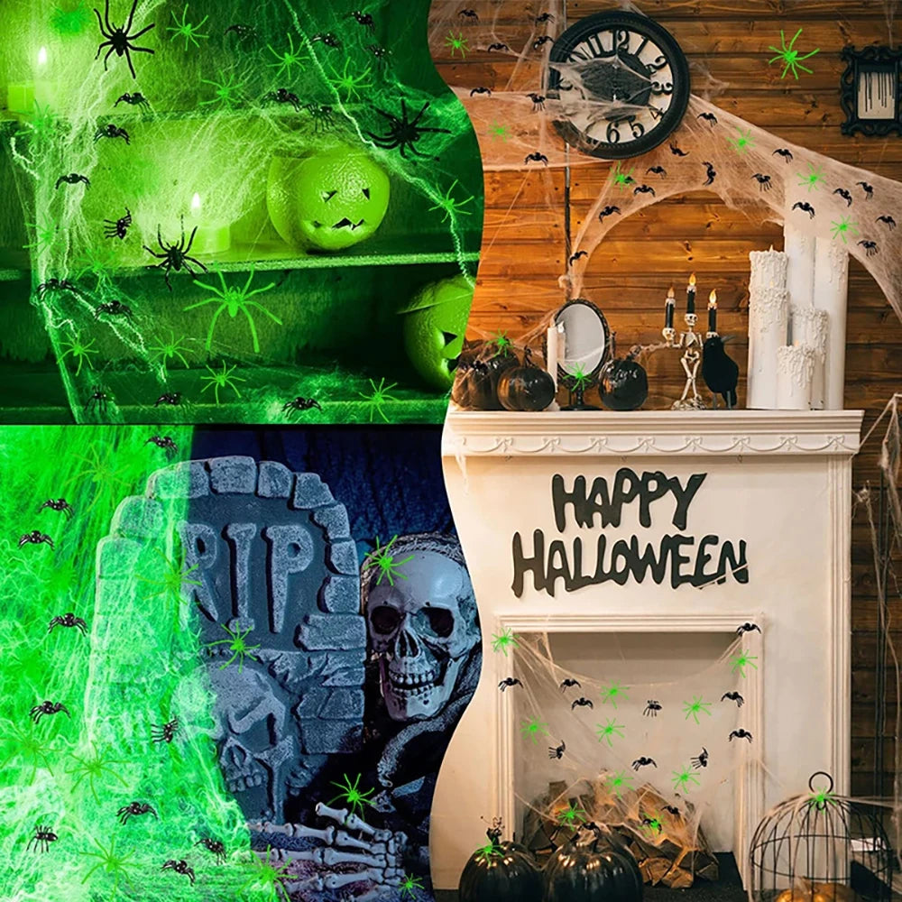 Glow In The Dark Halloween Spider Web