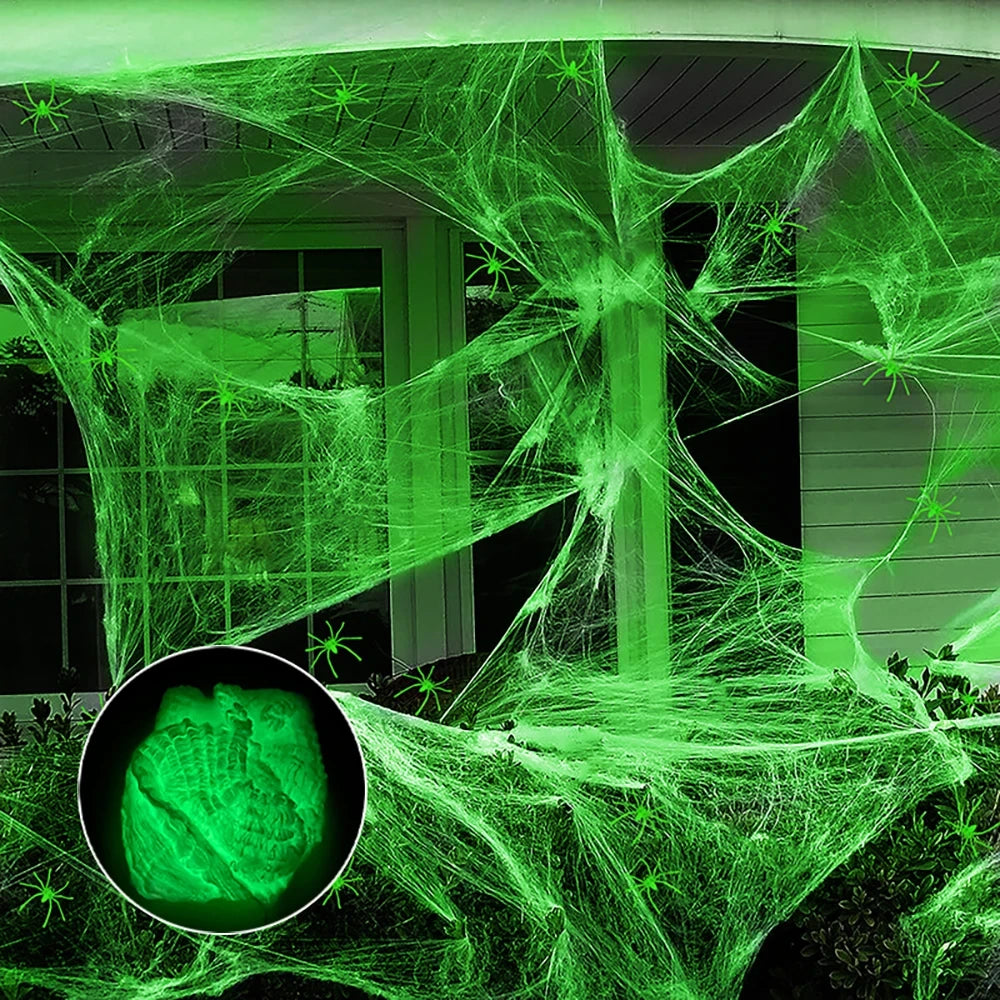 Glow In The Dark Halloween Spider Web