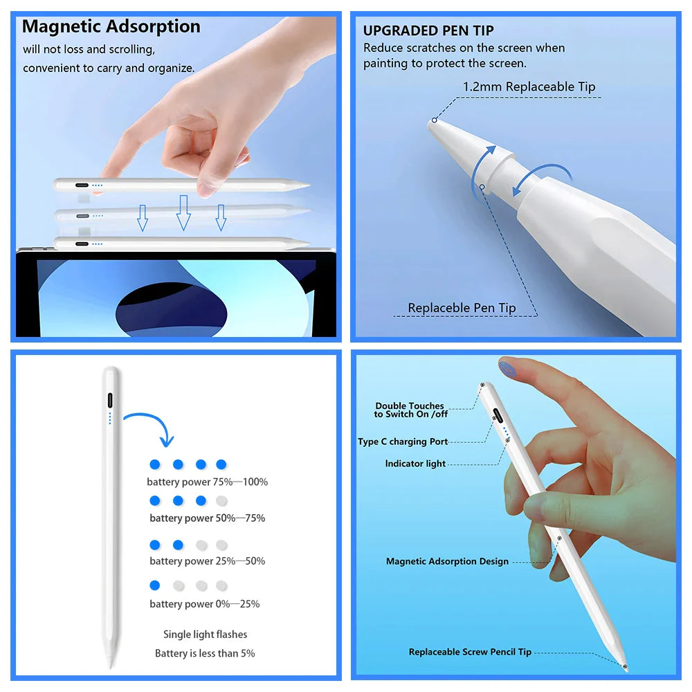 Smart Stylus with LED Indicators