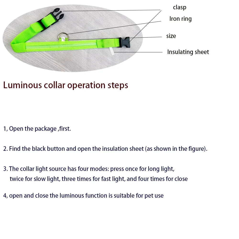 Glow-in-the-Dark Safety Dog Leash